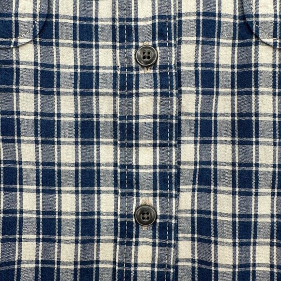 Filson Women's Kadin Island Button Down Shirt sz M Medium Indigo Blue Plaid NWT - Picture 5 of 7